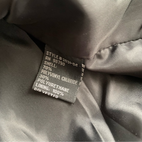 NWT Vintage Dollhouse Mock Neck Faux Leather Crop Moto Biker Jacket 90s Y2K - Picture 6 of 6